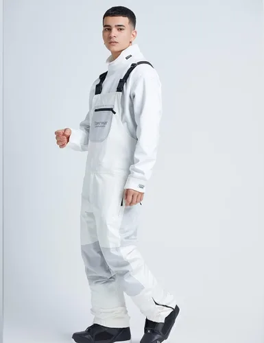 Vista 6 de HOUZONIY Unisex Snow Bib Pants for Women Waterproof Insulated,Mens Snow Overalls Loose Fit,Ski Overalls for Winter
