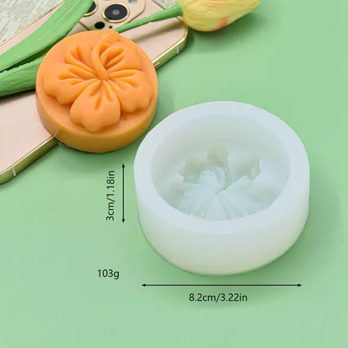 Vista 4 de Moldes de vela de silicona, moldes de silicona 3D para hacer velas, moldes de silicona abstractos simples para fundición de resina epoxi, jabón