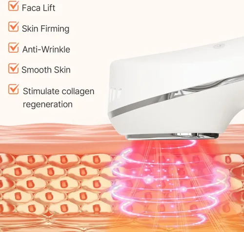 Vista 8 de Masajeador facial sónico frío caliente, calentamiento a 107.6 °F y dispositivo de enfriamiento de la piel a 42.8 °F con vibración, herramienta