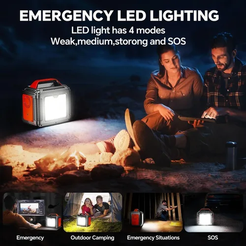 Vista 6 de 300W Portable Power Station with 60W Solar Panel, 296Wh Solar Generator