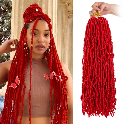 Vista 9 de Extensiones de pelo sintético, estilo diosa, rizado, ondulado, trenzas, pre-rizado, suave, para mujeres