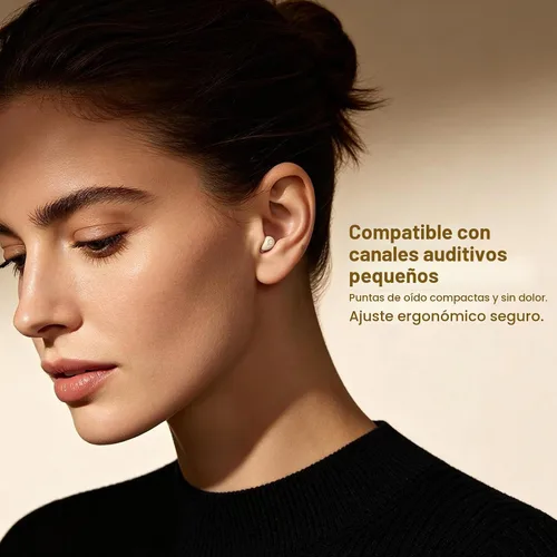 Vista 5 de Xmenha Mini auriculares invisibles inalámbricos Bluetooth de perfil bajo, micro pequeños y discretos para dormir, pequeños canales auditivos Carbón