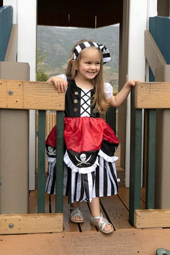 Vista 4 de Little Adventures Vestido pirata con diadema