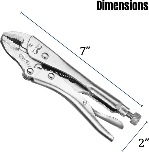 Vista 3 de Mr. Pen - Alicates de bloqueo, 7 pulgadas, mandíbula curvada Alloy Steel Locking Pliers with Wire Cutter, Locking Adjustable Wrench, Locking