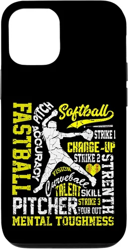 Vista 28 de Distressed Look Softball Pitcher Best Traits for Teen Girls Case for iPhone 17