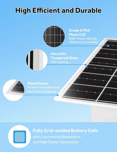 Vista 4 de Kit de panel solar de 15 W 5 V con batería LiFePO4 de 20000 mAh, controlador MPPT - Cámaras de energía para exteriores, cámaras de seguridad