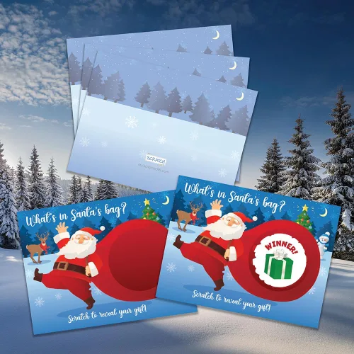Vista 6 de My Scratch Offs Paquete de 26 tarjetas de juego para rascar, 3 x 4 pulgadas, divertidos recuerdos de fiesta de Navidad para adultos, familias
