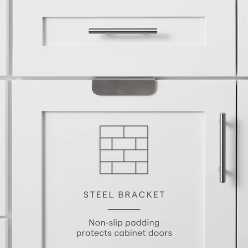 Vista 4 de YouCopia DoorStash Dispensador de Bolsas de Basura, Organizador Colgante para Puerta de Armario de Cocina con Tapa Desmontable para Almacenamiento