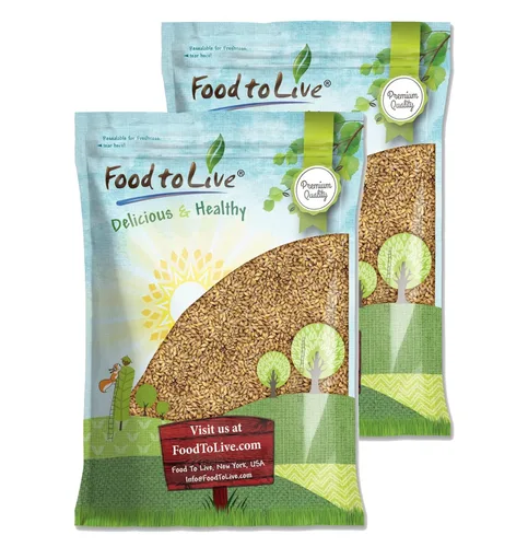 Vista 9 de Food to Live Grano de cebada descascarada, 1 libra, 100% grano entero, vegano, ideal para hornear en casa, elaboración de cerveza, molienda. Rico