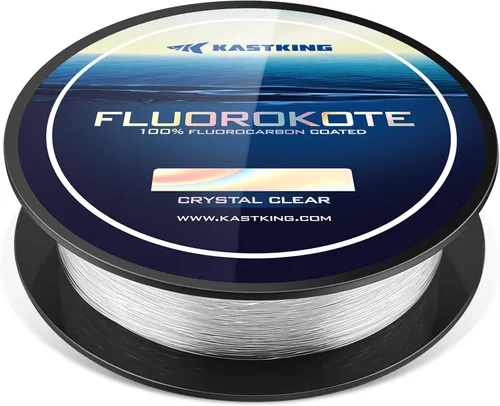Vista 10 de KastKing Fluorokote 100% línea de pesca recubierta de fluorocarbono, líder de fluorocarbono, claridad extrema, hundimiento rápido, resistente a