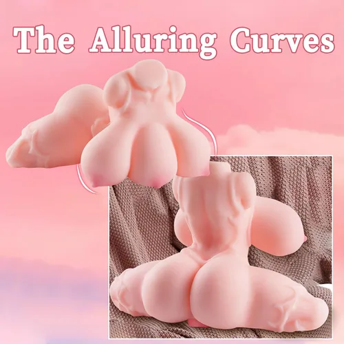 Vista 4 de Mini muñecas sexuales de 1.65 libras, juguete sexual masculino pequeño para hombres, torso masculino, 3 tetas de bolsillo, coño, juguetes sexuales