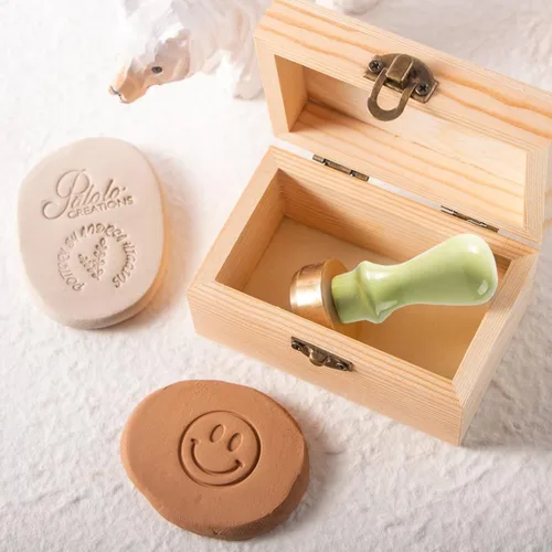Vista 6 de Sello de cerámica personalizado, sello personalizado para arcilla, sello de firmas hecho a mano para cerámica, sello personalizado para cerámica