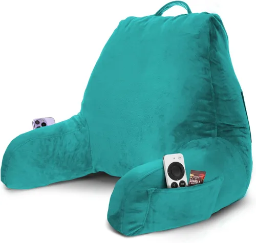 Vista 10 de Nestl Almohada de lectura para niños y adolescentes con espuma viscoelástica triturada, almohadas de respaldo para leer, ver y jugar, uso