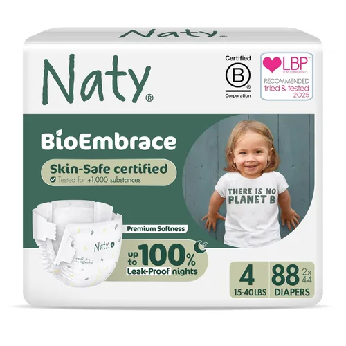 Vista 21 de Naty BioEmbrace - Pañales para bebé recién nacido, certificado seguro para la piel sensible, protección contra fugas de hasta el 100 %, suavidad