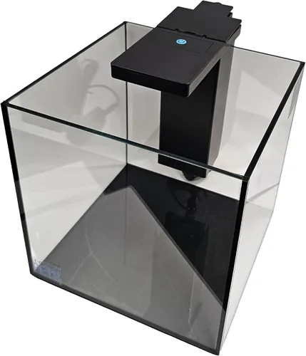 Vista 2 de LEVEL ONE PETS - Mini Betta de 3 galones, kit de acuario de peces pequeños, incluye filtro sumergible Duo 2 en 1 con luz LED