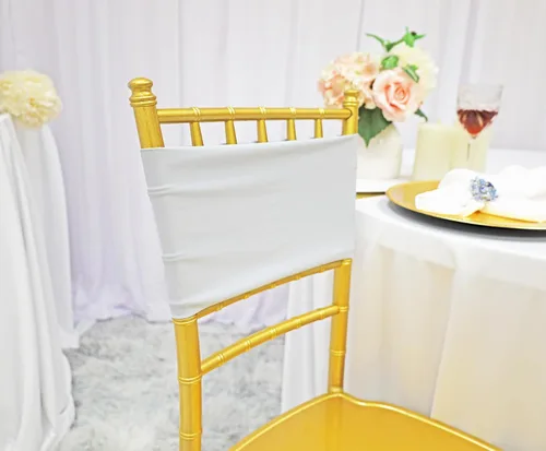 Vista 30 de (10 bandas elásticas de elastano de 7 x 13 pulgadas, de doble capa, lazos elásticos de licra para silla, lazos para bodas, fiestas, banquetes