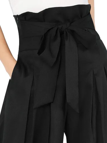 Vista 4 de Milumia Palazzo - Pantalones largos para mujer, cintura alta