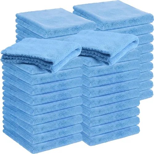 Vista 12 de Shimeyao 30 Pcs 12.5 × 12.5 Inch Microfiber Towels for Cars, Fuchsia