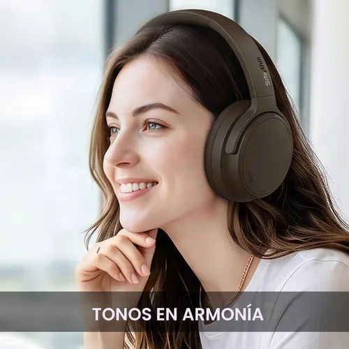 Vista 5 de Srhythm NiceComfort 35 (2.ª generación) Auriculares híbridos con cancelación de ruido, Bluetooth inalámbrico 6.0, 5 micrófonos con ENC