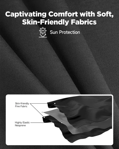 Vista 3 de Trajes de neopreno para hombres y mujeres, pecho trasero con cremallera frontal, 0.157 pulgadas (3/0.079 in), trajes húmedos de cuerpo completo