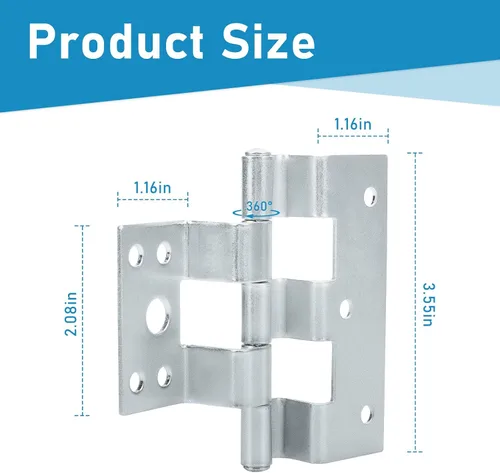 Vista 2 de PalpitateC Paquete de 3 bisagras para puerta de casa móvil compatibles con puertas exteriores Elixir Mobile Homes