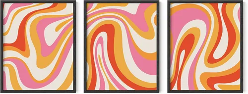 Vista 59 de HAUS AND HUES - Arte de póster Bauhaus - Juego de 3 arte de pared abstracto moderno, pósteres vintage e impresiones, arte de pared azul y amarillo
