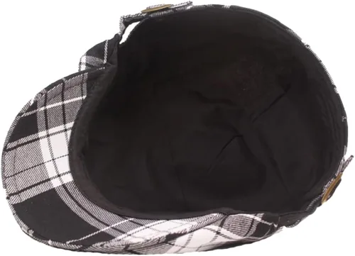Vista 6 de WITHMOONS Gorra plana ajustable a cuadros coloridos YZ30109