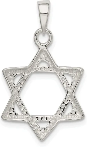 Vista 3 de FindingKing Colgante de plata esterlina con dije de estrella de David, Plata esterlina