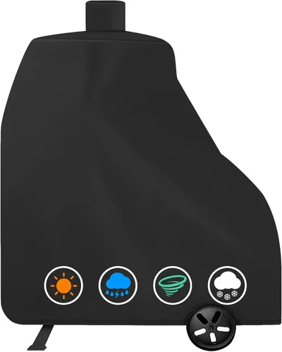 Vista 9 de Cubierta resistente para parrilla para ahumador Bradley Smoker 990025, impermeable, eléctrica, para ahumador digital de 4 estantes, resistente al