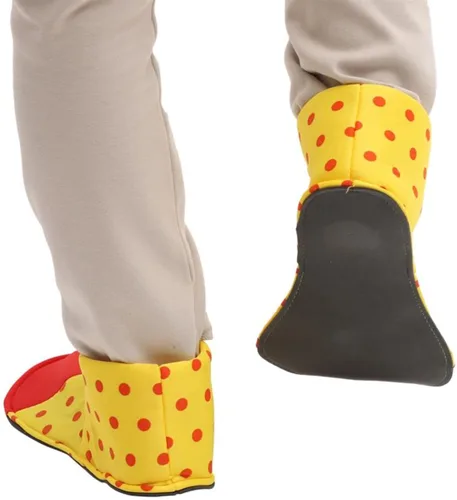 Vista 5 de liyang Zapatos de payaso para adultos, hombres y mujeres, accesorios de disfraz divertidos, zapatos de cabeza redonda, accesorios de graduación