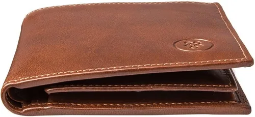 Vista 5 de Maxwell Scott - Mens Luxury Leather Wallet with Coin Pocket Pouch - Handmade from Full Grain Hides -The Ticciano Chestnut Tan
