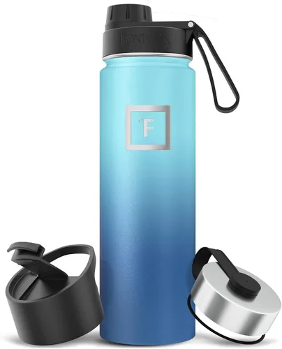 Vista 51 de IRON °FLASK Botella de agua de boca ancha de 32 onzas con pajita Aurora
