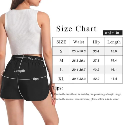 Vista 7 de TUVEKE Pantalones cortos de entrenamiento para mujer, cintura alta, pantalones cortos atléticos 2 en 1, pantalones cortos de yoga para gimnasio