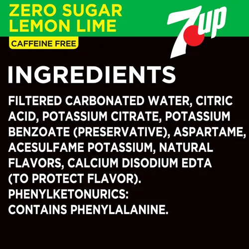 Vista 3 de 7UP Zero Sugar Lemon Lime Soda, latas de 12 onzas líquidas (paquete de 12)
