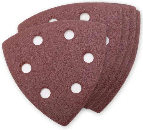 Vista 20 de Utoolmart Papel de lija para detalles, papel de lija triangular, almohadillas de lijado de gancho y bucle, multiherramienta oscilante triangular, 15