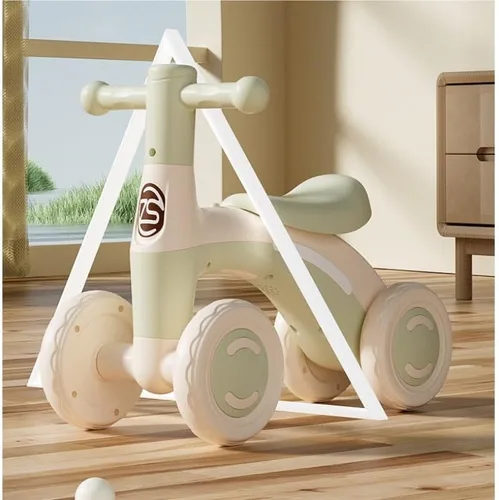 Vista 6 de Balance Bike with 4 Wheels Scratch-Resistant Indoor Outdoor Wiggle car Grey