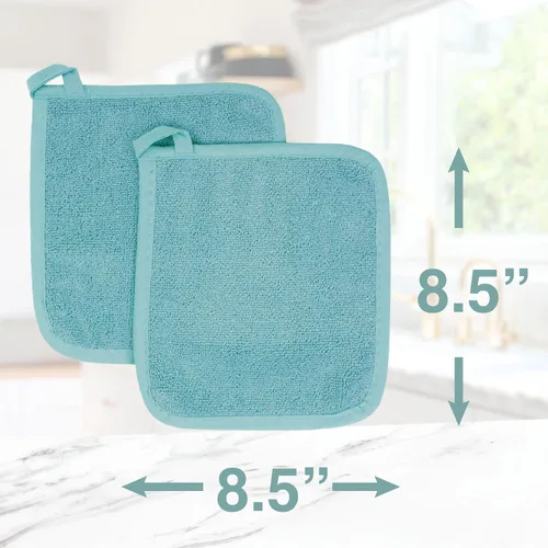Vista 7 de RITZ Agarradera de olla y protector térmico de rizo: Resistente al calor sin igual, duradero 100% algodón – Diseñado ergonómicamente para un agarre