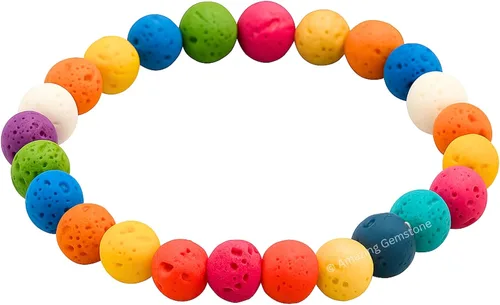 Vista 393 de Amazing Gemstone Crystal Bracelet for Women Men's Gifts - Protection Healing Crystal Bracelet - 8mm Gemstone Beaded Stretchable Bracelet Pulseras