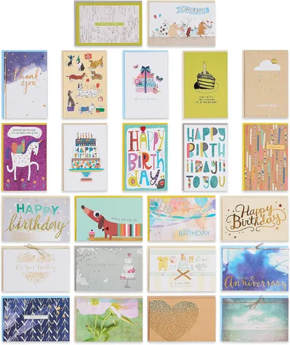 Vista 12 de American Greetings Tarjetas de cumpleaños surtidas de alta calidad, diseños contemporáneos (8 unidades)