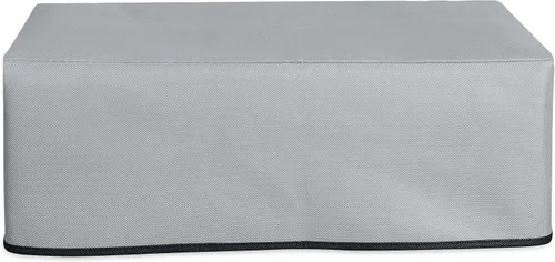 Vista 4 de kwmobile Cubierta antipolvo compatible con HP DeskJet 3720 / DeskJet 3760 - Funda de impresora - Funda protectora de tela - Gris claro