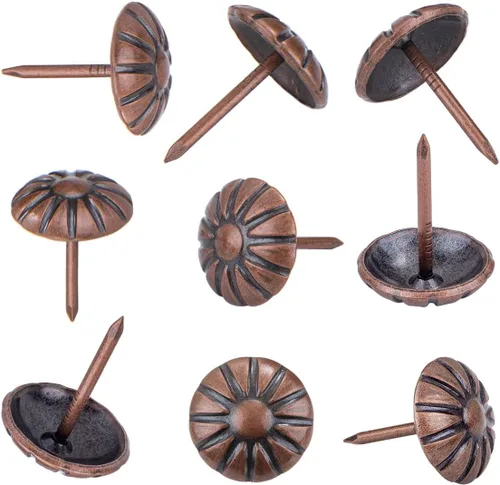 Vista 12 de Tachuelas de tapicería para muebles, clavos de tapicería negros de 3/4 pulgadas, tachuelas decorativas, 100 tachuelas de muebles resistentes