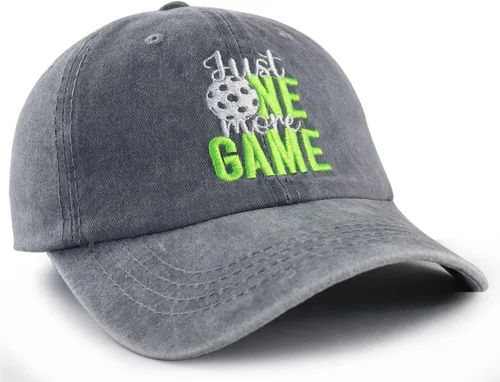 Vista 3 de Regalos de pickleball para mujeres y hombres, divertidos sombreros de pepinillos para amantes de la pelota, gorra de béisbol deportiva ajustable