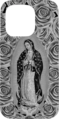 Vista 14 de Funda para iPhone 14 Pro Max Our Lady Virgen De Guadalupe Virgen María Floral