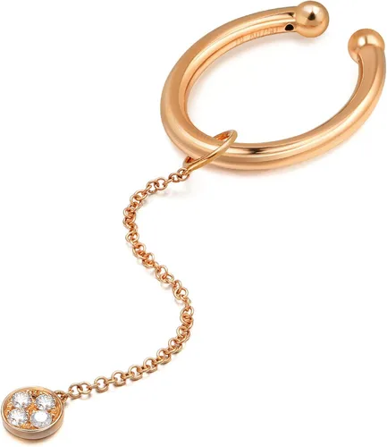 Vista 6 de Chow Sang Sang Lets Play - Aretes de aro individual de oro de 18 quilates para mujer 89764E se venden solos no pares