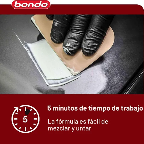 Vista 6 de Bondo Masilla para Acristalamiento y Manchas, Rellena Agujeros, Rasguños, Golpes Menores y Grietas Finas, 4.5 oz, 1 Tubo