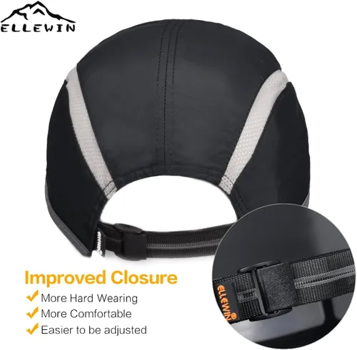 Vista 68 de ELLEWIN Gorra de béisbol unisex UPF 50 sin estructura, con pico grande y plegable