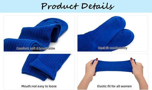 Vista 3 de Calcetines casuales de algodón para mujer, paquete de 3 calcetines básicos de color puro, suaves y cómodos