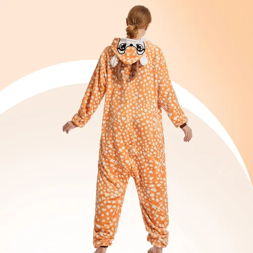 Vista 3 de Folisof Onesies Pajamas Unisex Adult Novelty One-Piece Cosplay Animal Sleepwear Homewear Halloween Costume for Women Men