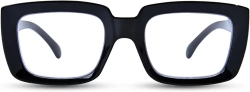 Vista 9 de Oprah Style - Lentes de lectura para mujer, de gran tamaño, con bloqueo de luz azul, para lectura de computadora con bisagra de resorte
