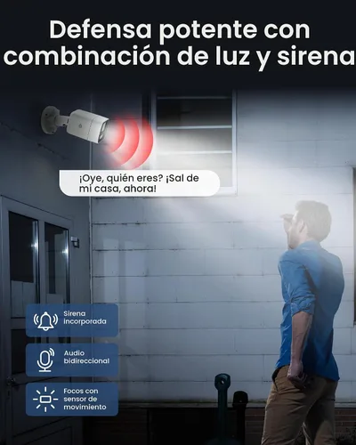 Vista 4 de Cámara de seguridad complementaria PoE de 4PCS 5MP, detección
